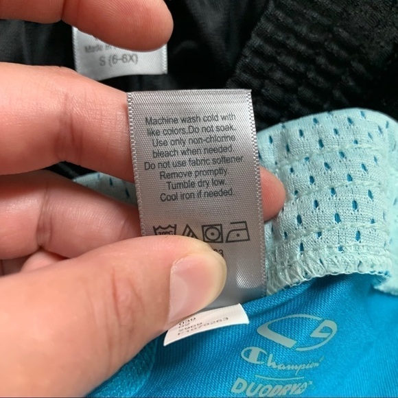 Champion Set of 2 Black Teal Mesh Athletic Shorts - Picture 7 of 7